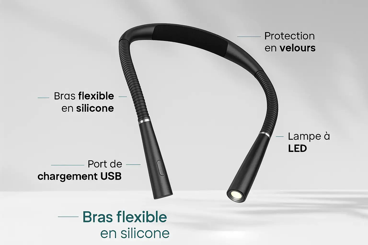 Lampe de lecture LED portable autour du cou – Noctalamp